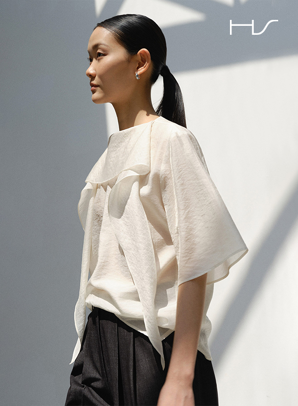 Rie Scarf Neck Blouse