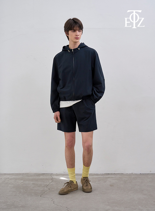 Seersucker Zip Up Hoodie