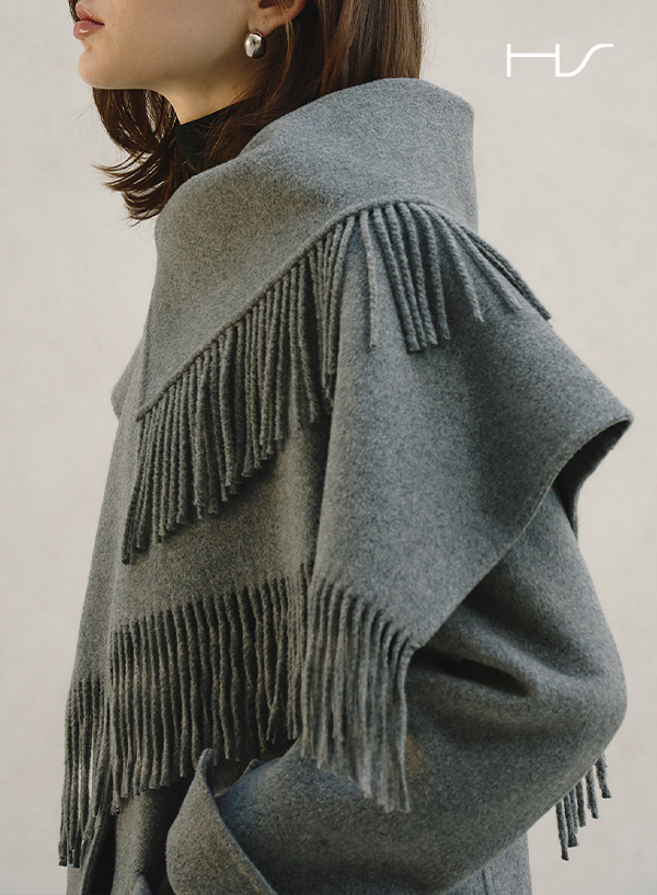 Fringe muffler coat