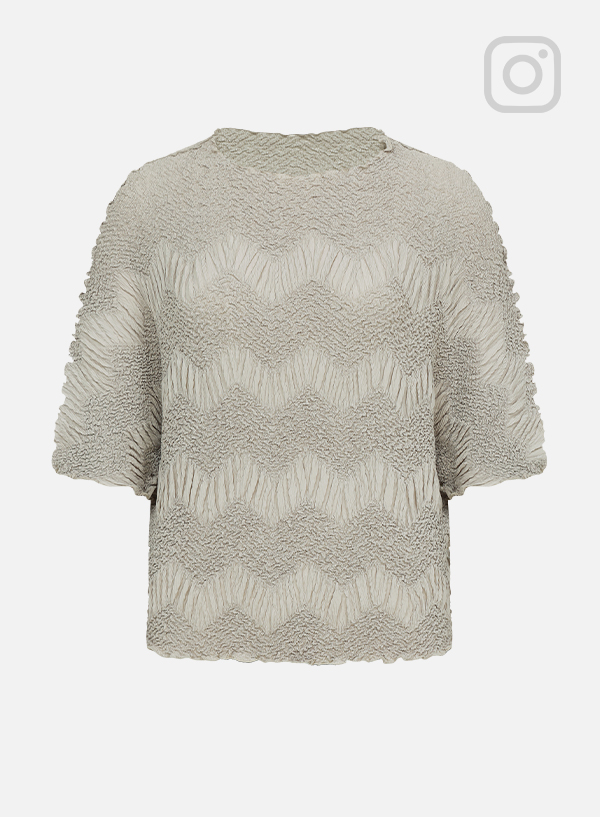 Jacquard Pleats Blouse