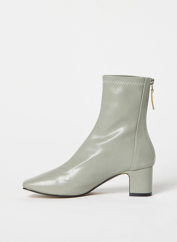 344 Back Zipper Ankle Boots
