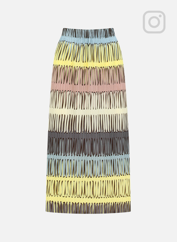 Drawing Pleats Skirt