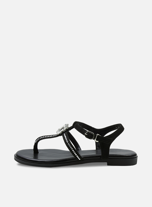 Crystal Flower Strap Sandals