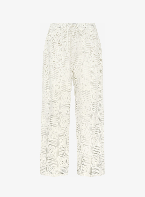 Sheer Crochet Banding Pants