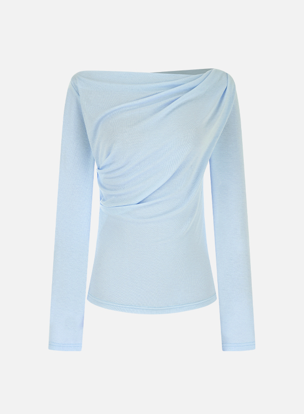 Shirring Drape Long Sleeve