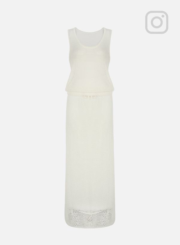 Net Sleeveless Knit Set
